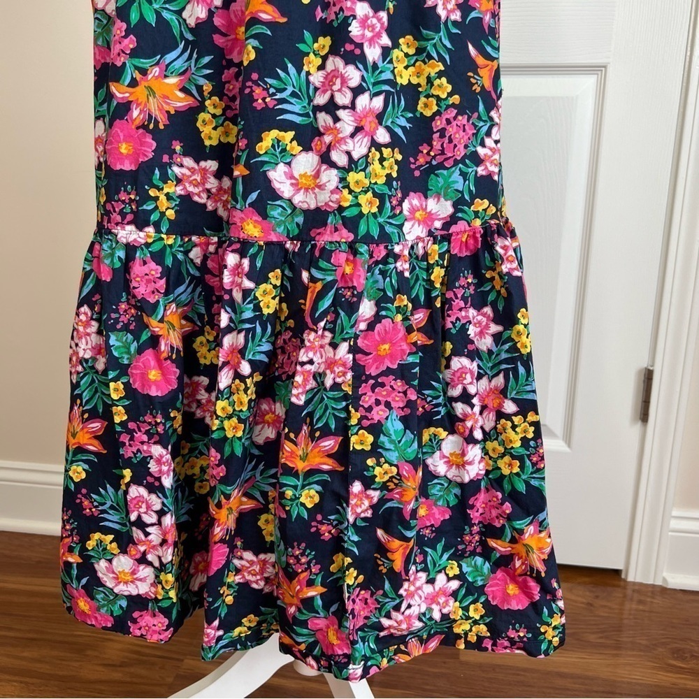 ! J. Crew Factory Smocked Tiered Floral MIDI Dress - Picture 8 of 14